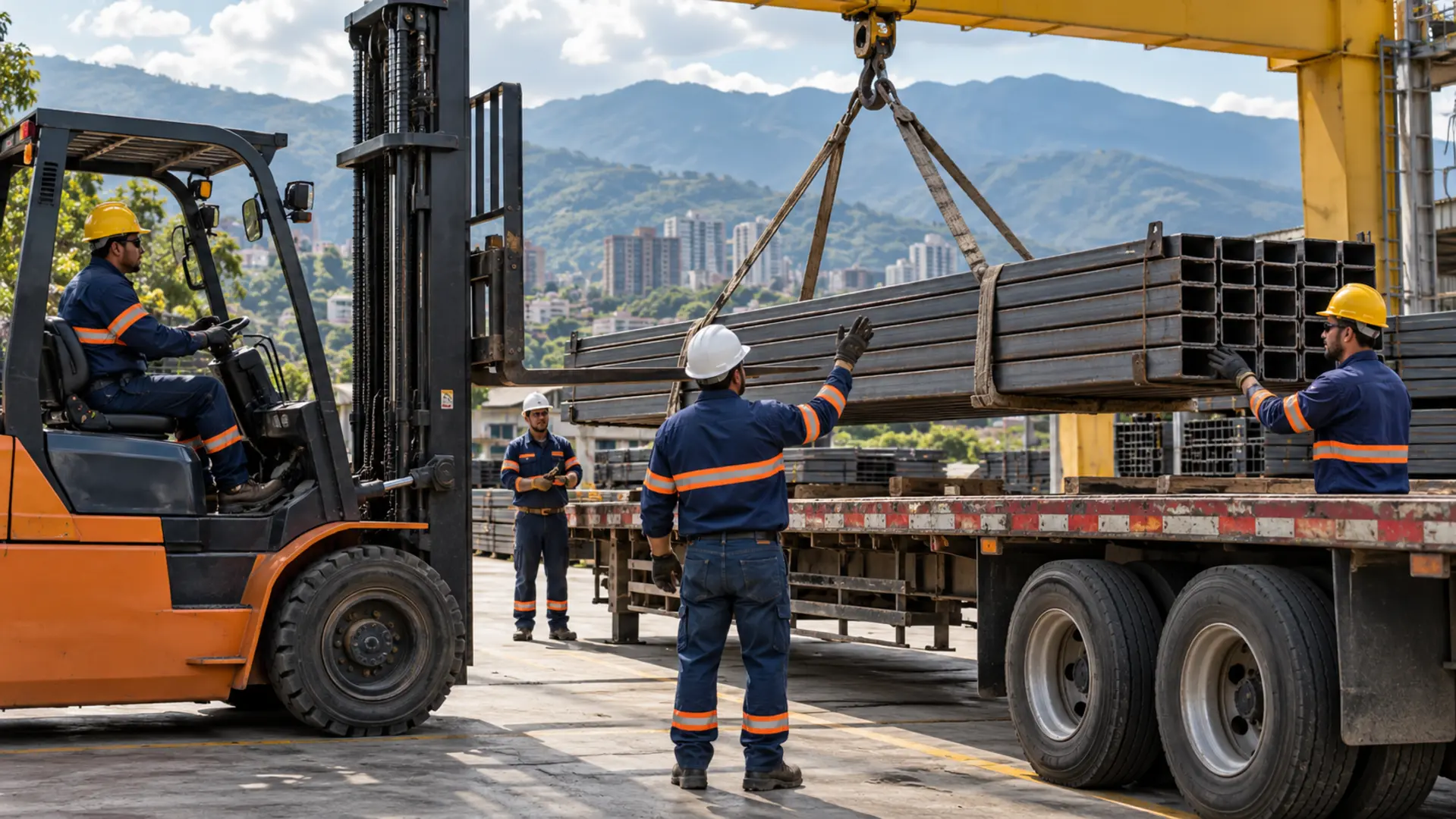 Cargue de materiales industriales