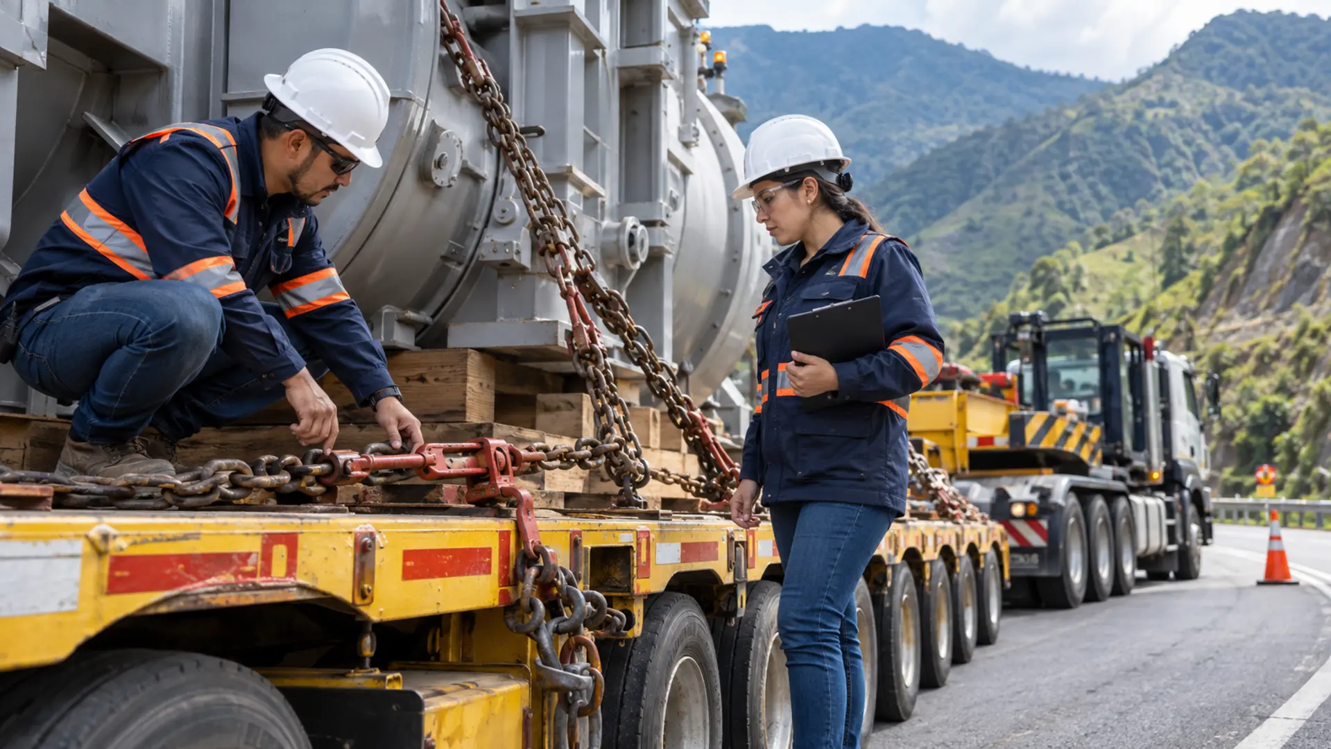 Inspección de una operación de carga pesada